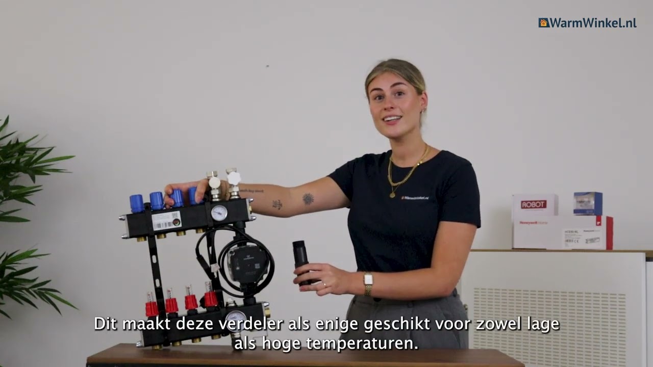 Vloerverwarming verdeler | Kunststof verdeler met pomp