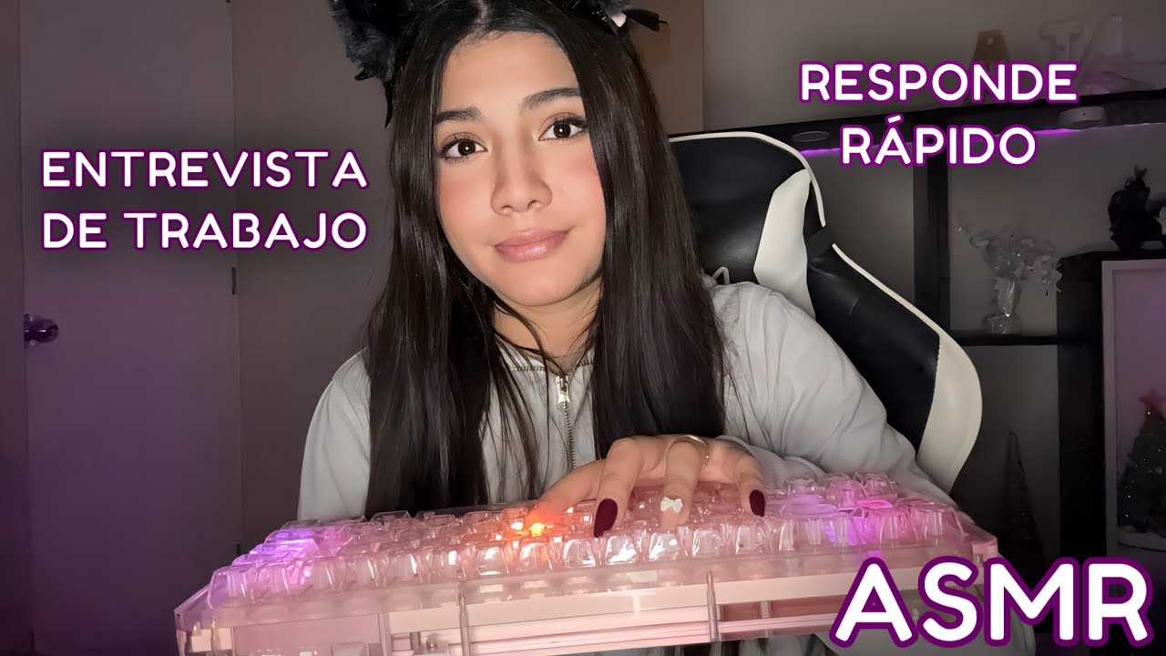 ASMR ESPAÑOL / Te hago LA ENTREVISTA más RANDOM y EXTRAÑA de TRABAJO / responde mis preguntas rápida