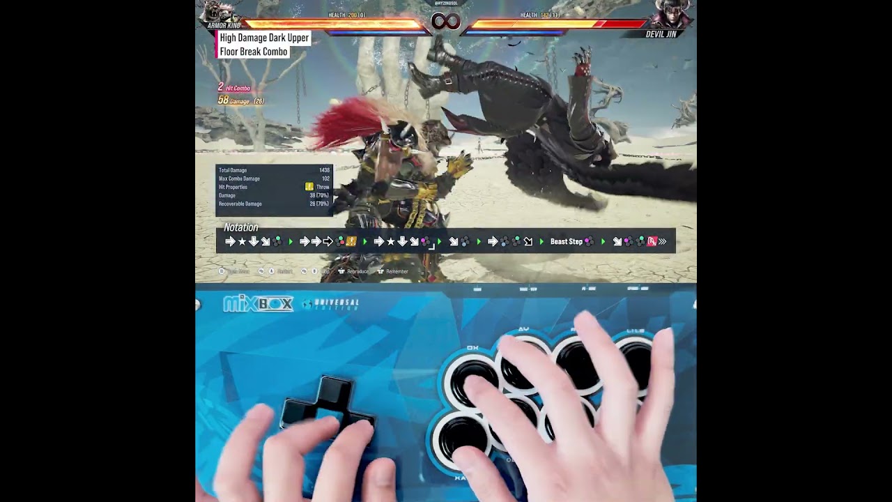 Armor King EASY Floor Break Combo | Mixbox 💥 #tekken8