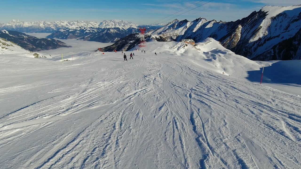 Ski the Kitzsteinhorn - from top of Kristallbahn to Langwied full run