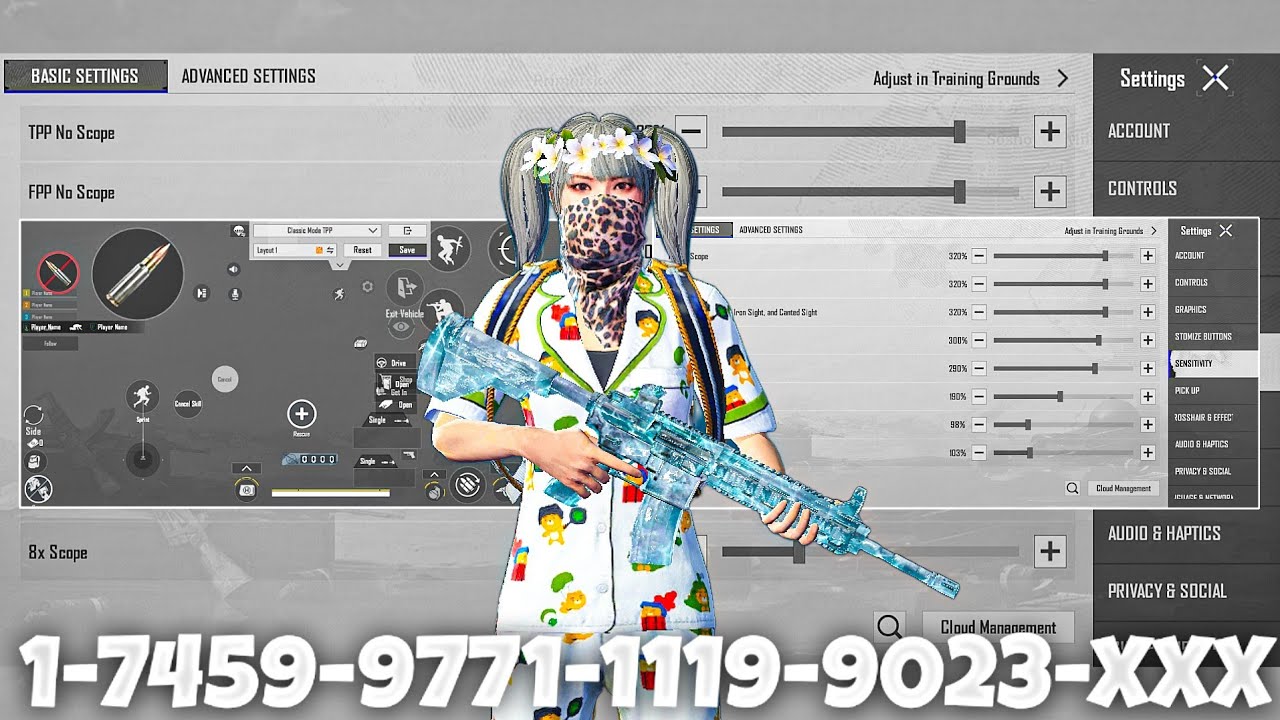 New Update 4.3⚡Best Sensitivity code + Control Settings Pubg Mobile /Bgmi Sensitivity 2026