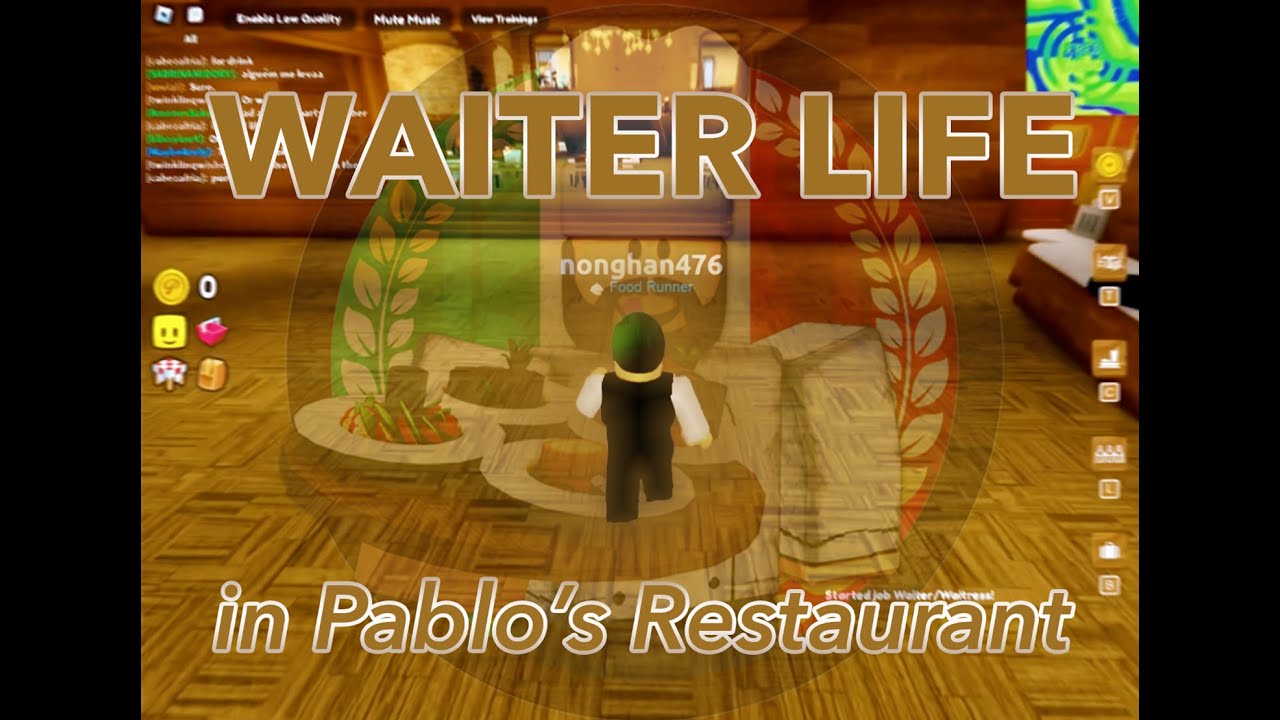 Быть официантом в ресторане PABLO'S RESTAURANT! (Roblox)
