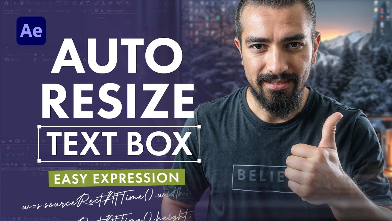 AUTOMATE (AUTO RESIZE) TEXT BOX in After Effects: The Best Method for Dynamic Animations