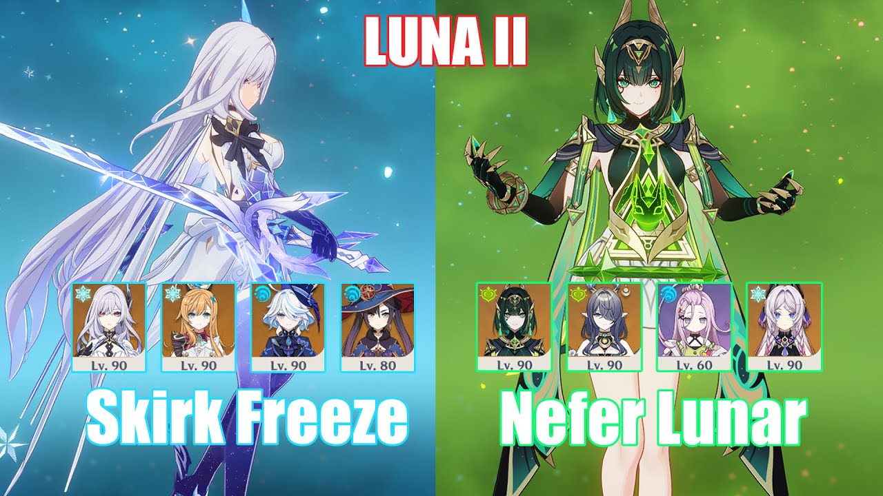 C0 Skirk Freeze & C0 Nefer Lunar | Spiral Abyss Luna II | Genshin Impact