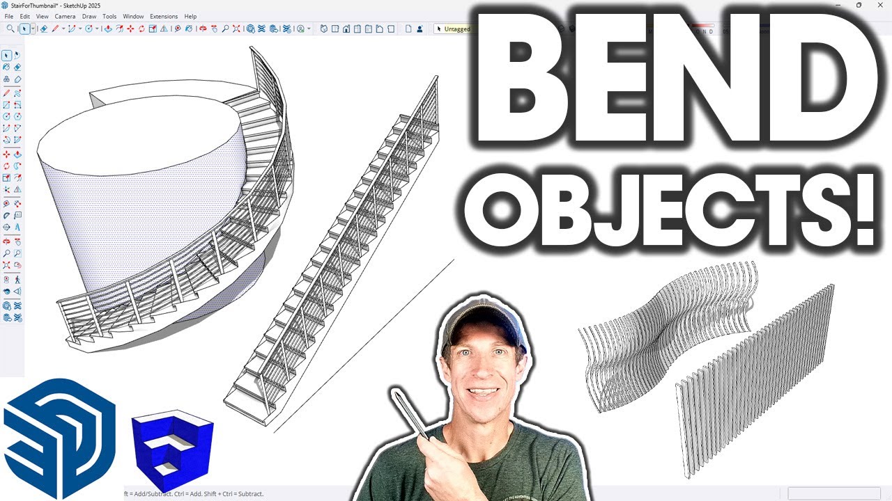ПОЛНОЕ РУКОВОДСТВО по изгибанию и деформации объектов в SketchUp!