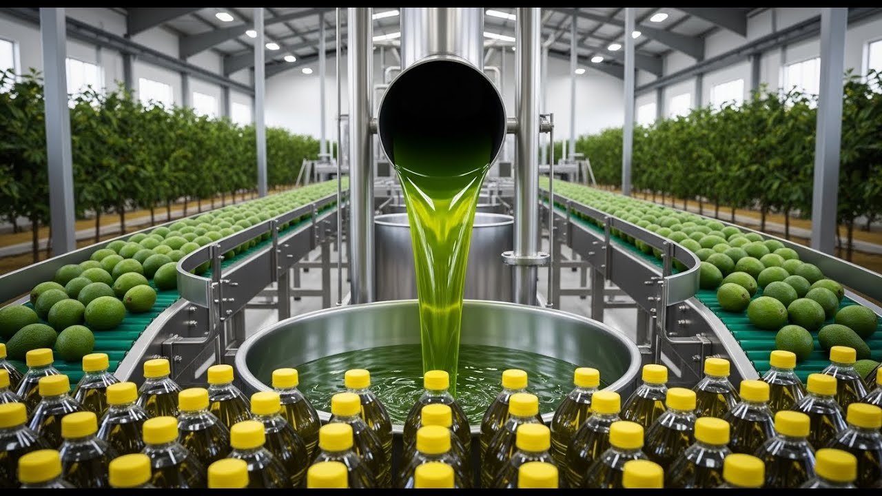 Massive Scale Avocado Oil Production Process & Factory Line