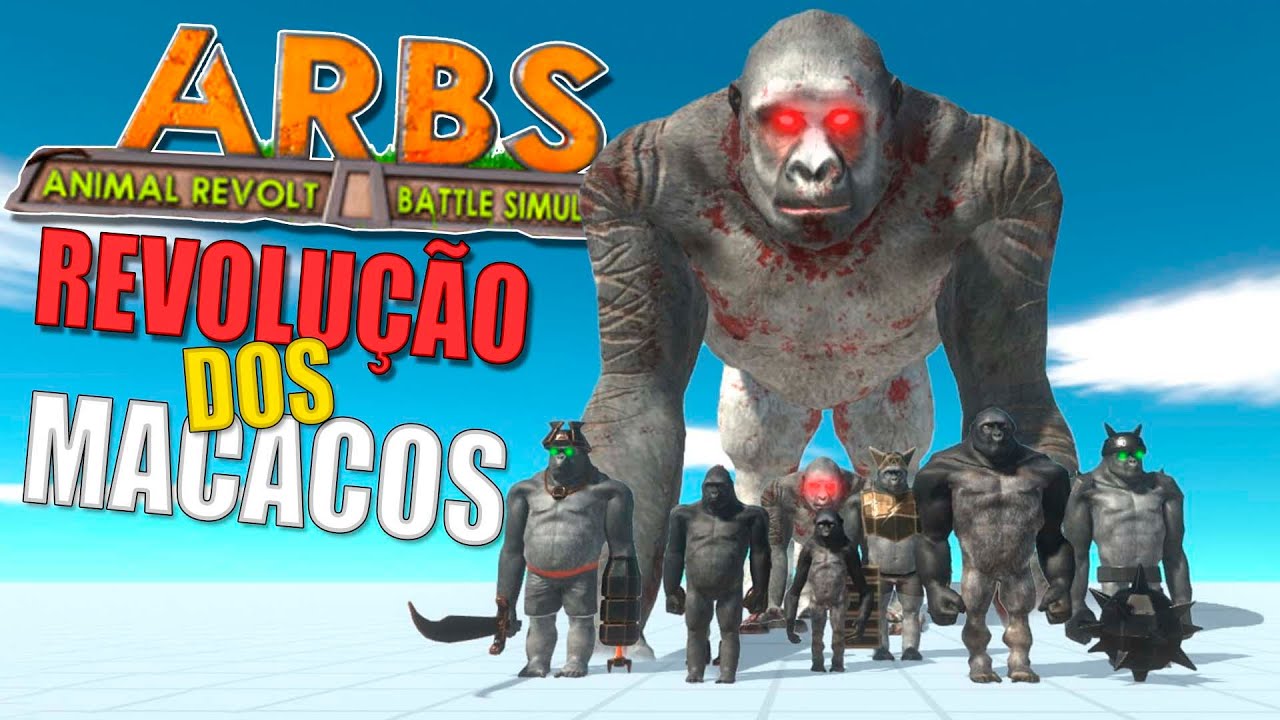 A revolução dos Macacos no Animal Revolt Battle Simulator
