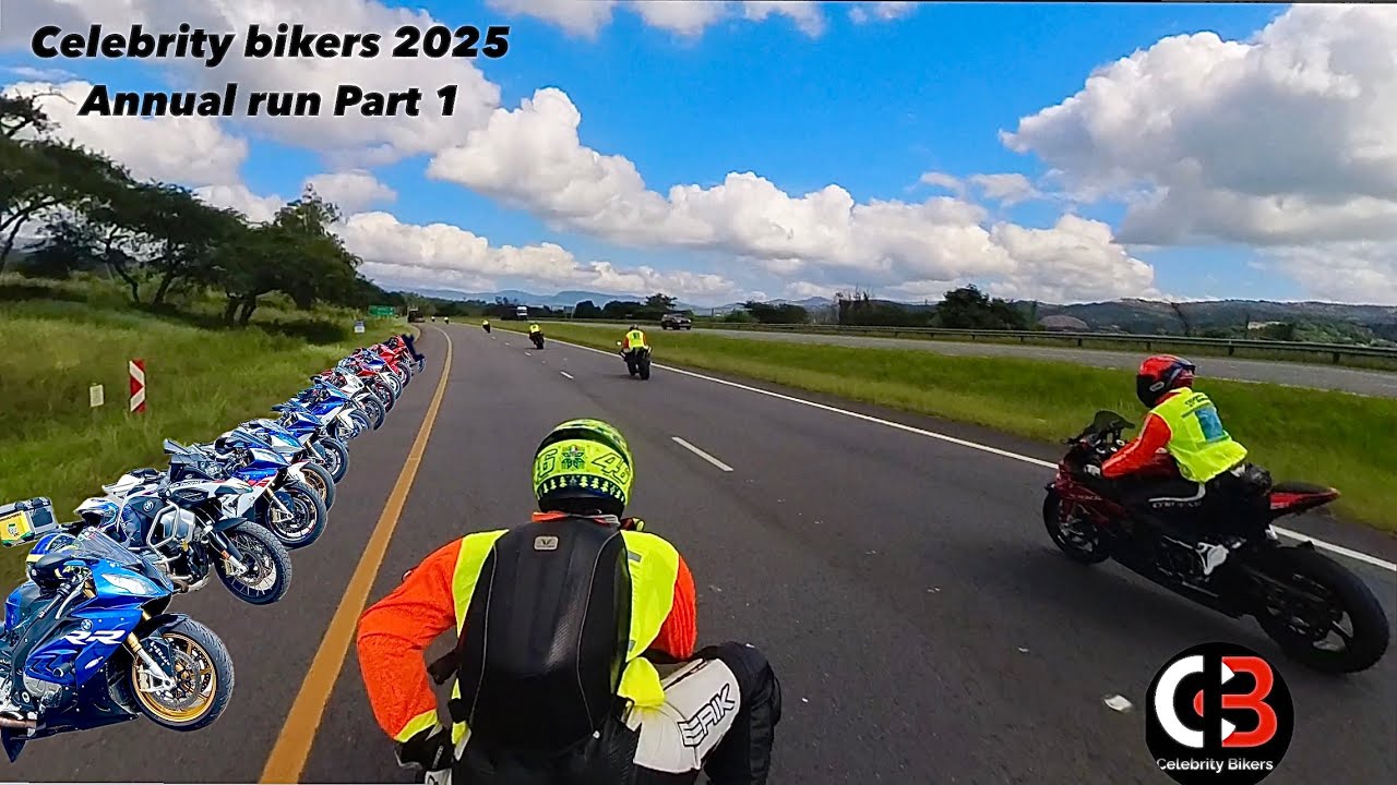 Celebrity bikers SA 2025 annual run part 1 on insta360 POV dominated by BMW S1000RR