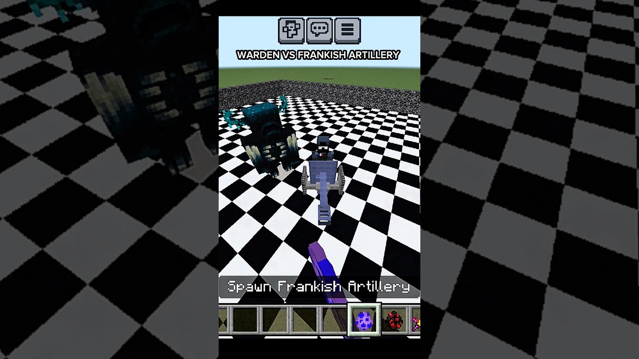 WARDEN VS FRANKISH ARTILLERY / MINECRAFT 