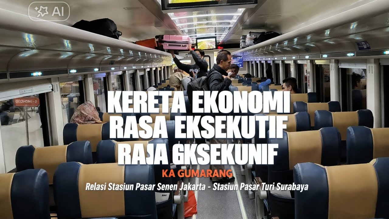 Vlog Perjalanan KA GUMARANG Jakarta - Surabaya | Dari Pasar Senen ke Pasar Turi Full Review