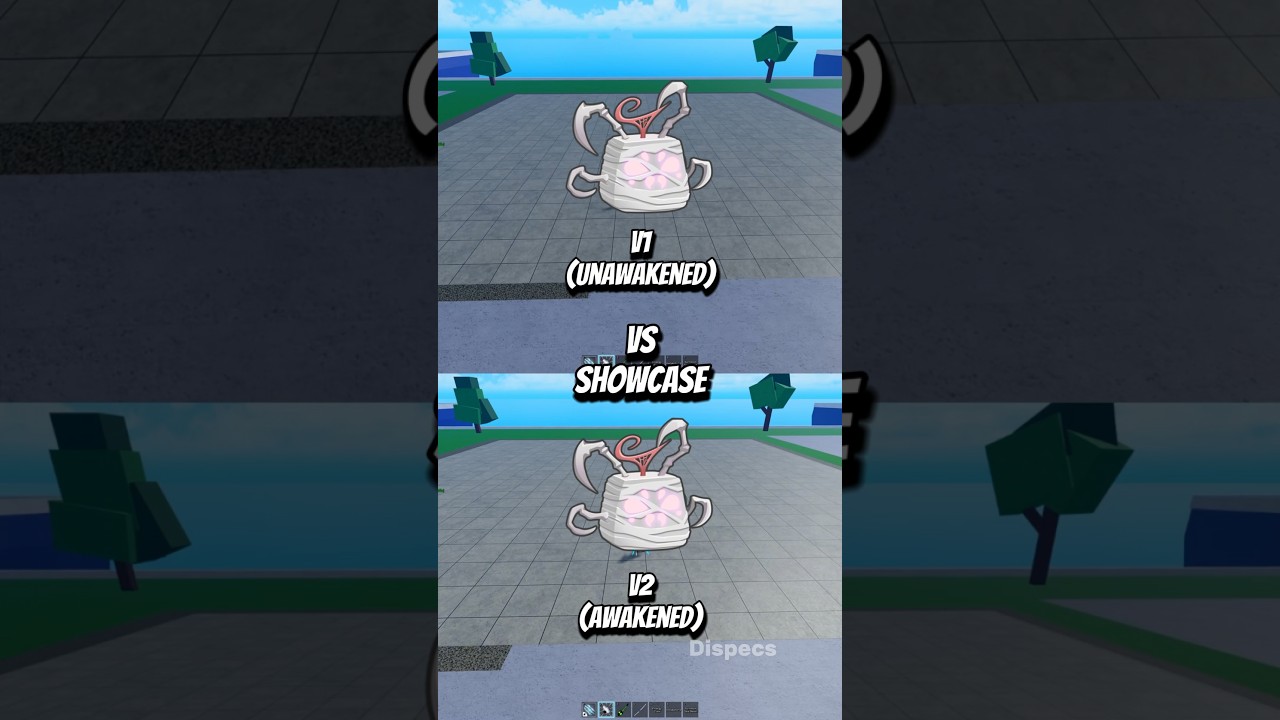 Spider v1 vs Spider v2 Showcase #roblox #bloxfruit #bloxfruits #dispecs