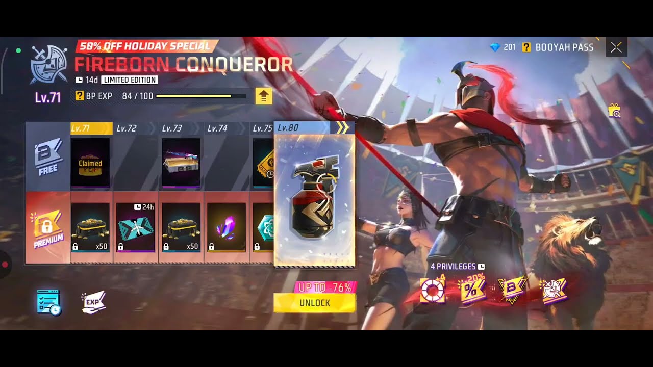 Booyah Pass Premium Vs Premium Plus | Free Fire Booyah Pass 50% Discount | Premium Vs Premium Plus