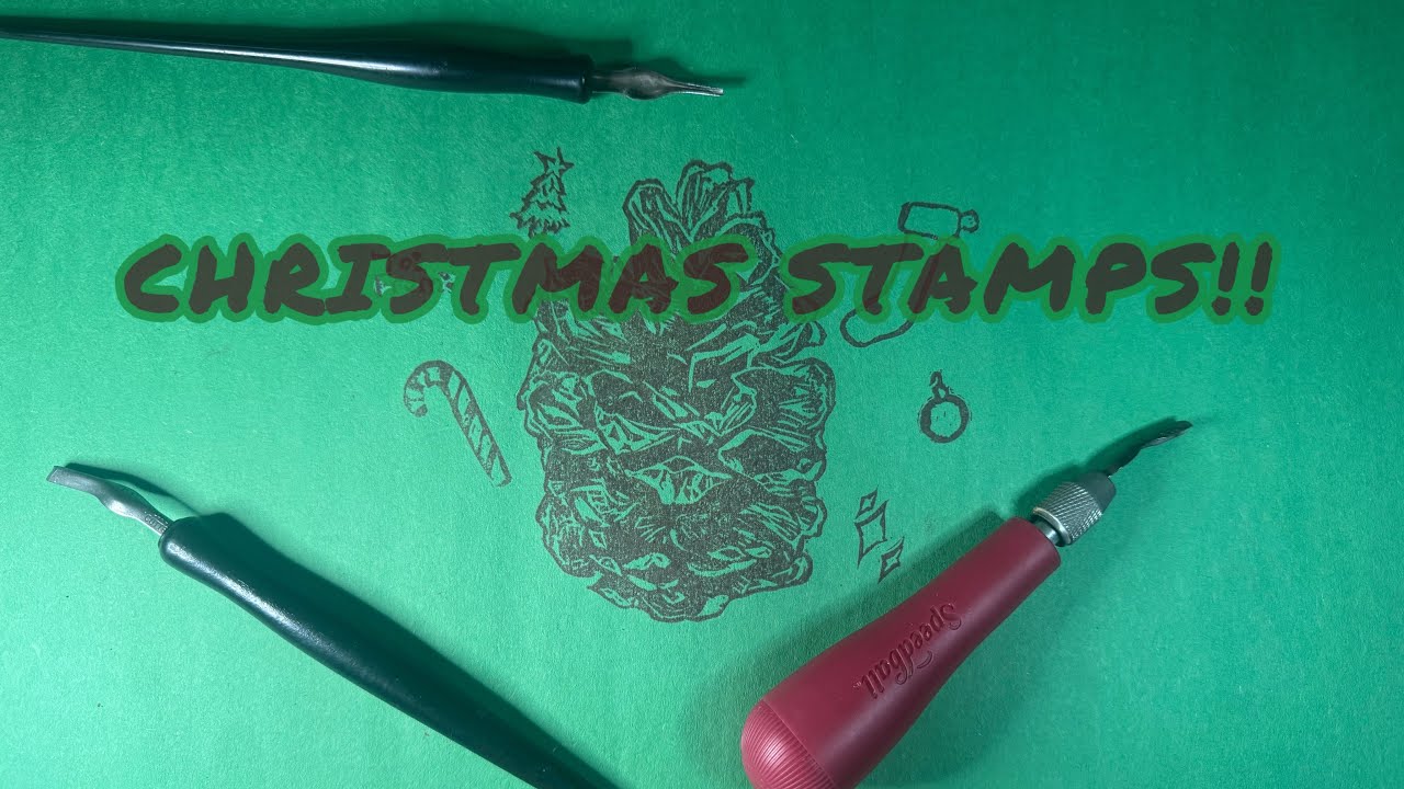From Pinecone to Print | Christmas Stamp Carving