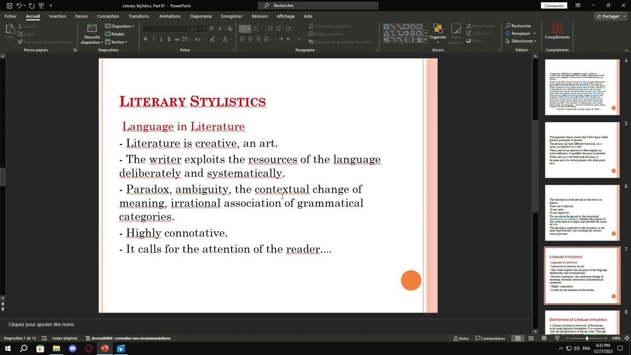 literary stylistics part 01