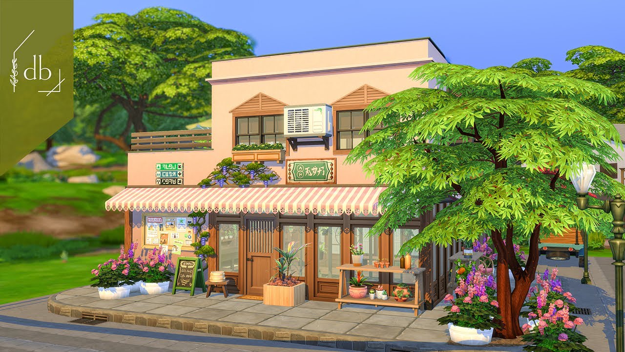 Mr Tanaka's Plant Shop | The Sims 4 Speed Build