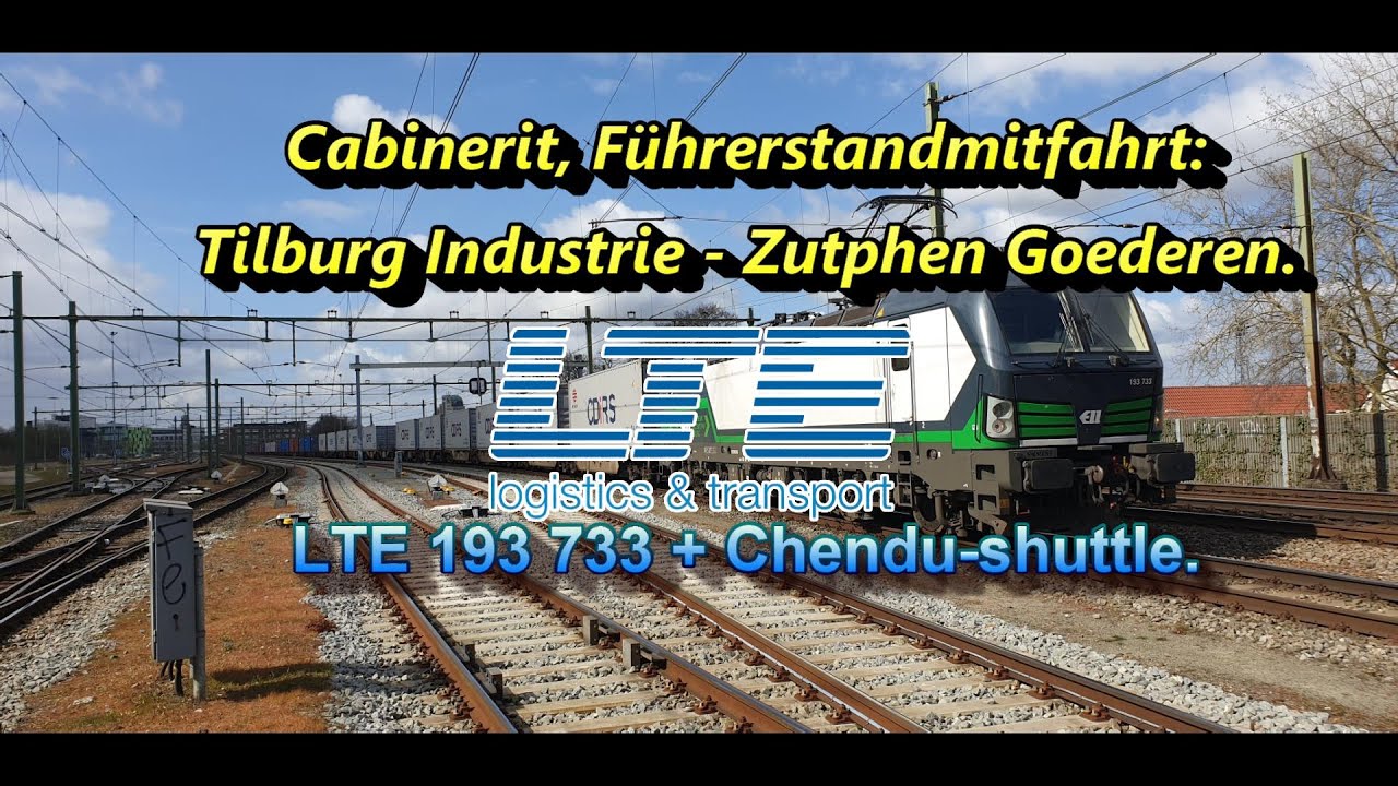 Cabinerit, F&uuml;hrerstandsmitfahrt: Tilburg Industrie - Zutphen Goederen via de Betuweroute.