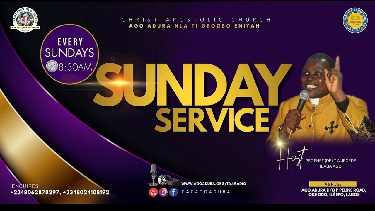 SUNDAY SERVICE  || 15 FEBRUARY 2026 || PROPHET T.A JEGEDE || CAC AGO ADURA