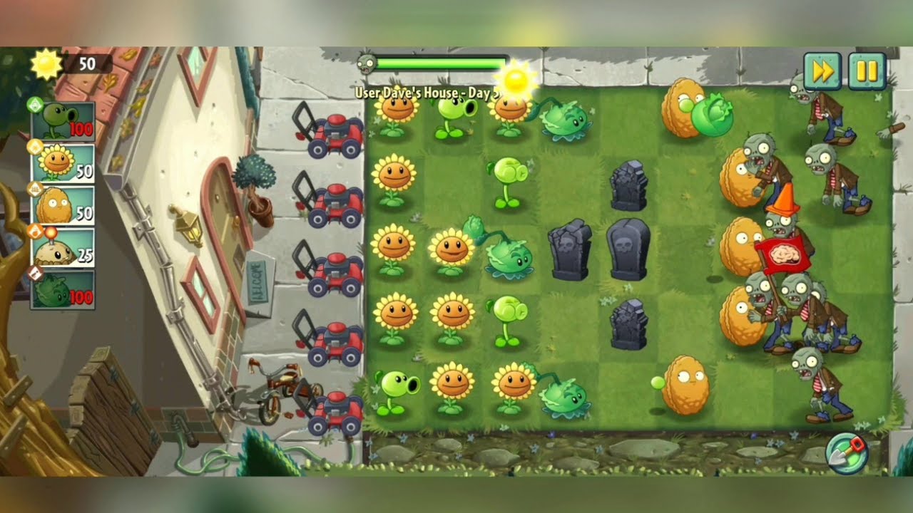 Plants vs Zombies 2 - User Dave's House Day 1 to 5
