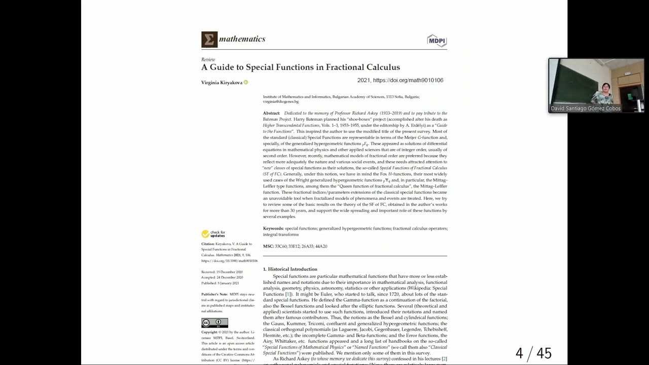 A GUIDE TO SPECIAL FUNCTIONS OF FRACTIONAL CALCULUS