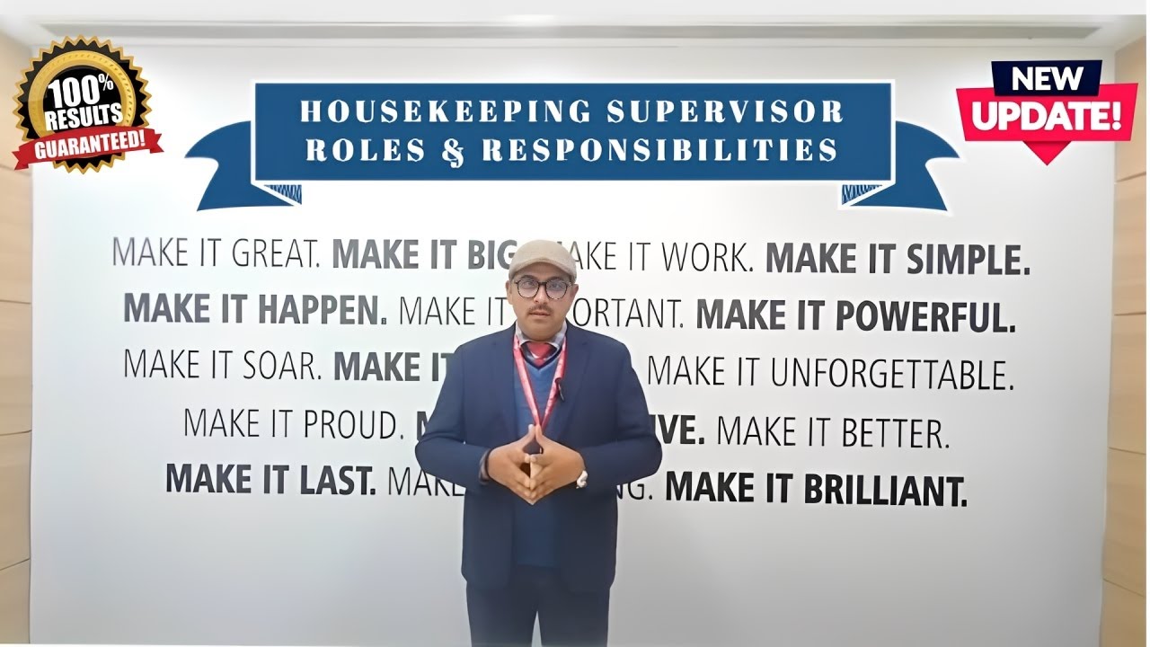 हाउसकीपिंग सुपरवाइजर का क्या काम होता है? | Job Responsibilities of Housekeeping Supervisor