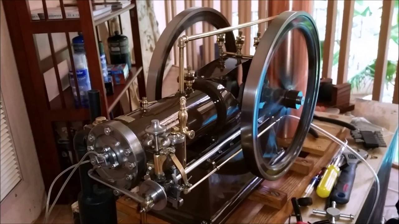Tom's Ohio Sideshaft Scale Model Gas Engine Progress   More Reliable   Runs Slower