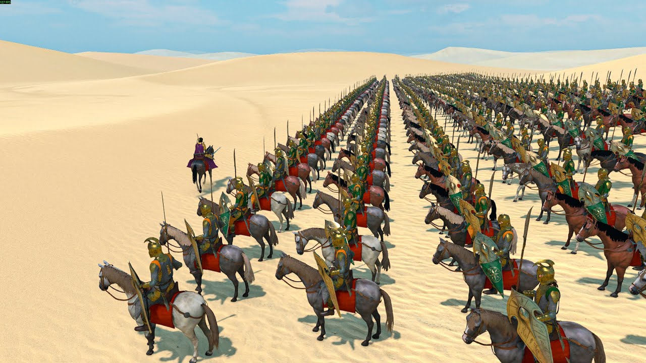 500 Elven Cavalry Against 1000 Orcs in the Desert — Speed Fights the Numbers