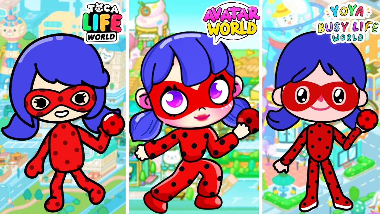Леди Баг в Тока Бока vs Avatar World vs Miga World | Toca Life Story