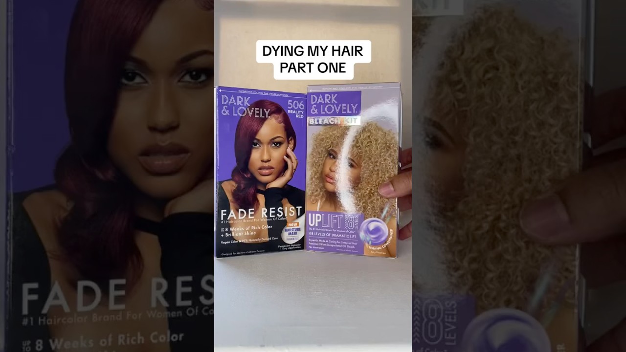 Bleaching my hair with dark and lovely kit #shorts #hair