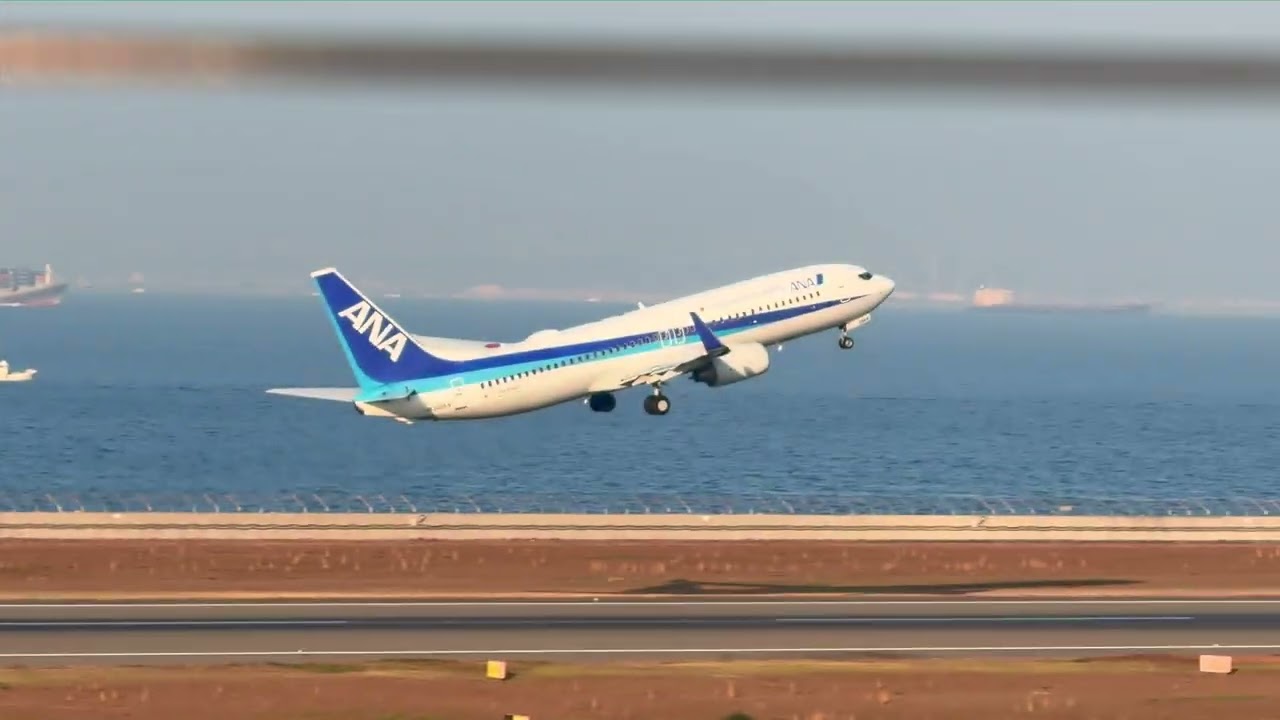 ANA B737-800 離陸 中部国際空港