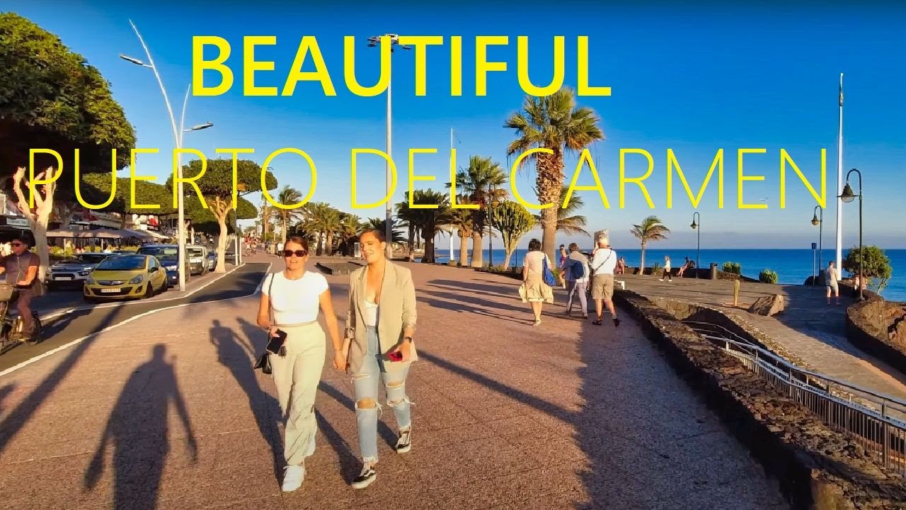 Puerto del Carmen LANZAROTE Spain 2025 🇪🇸 🔴 NEW Beautiful Walking Tour in Canary Islands [4K UHD]