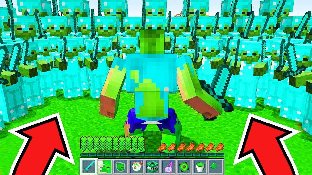 ESERCITO DI ZOMBIE CONTRO ESERCITO DI MUTANTI SU MINECRAFT! 🧟&zwj;♀️