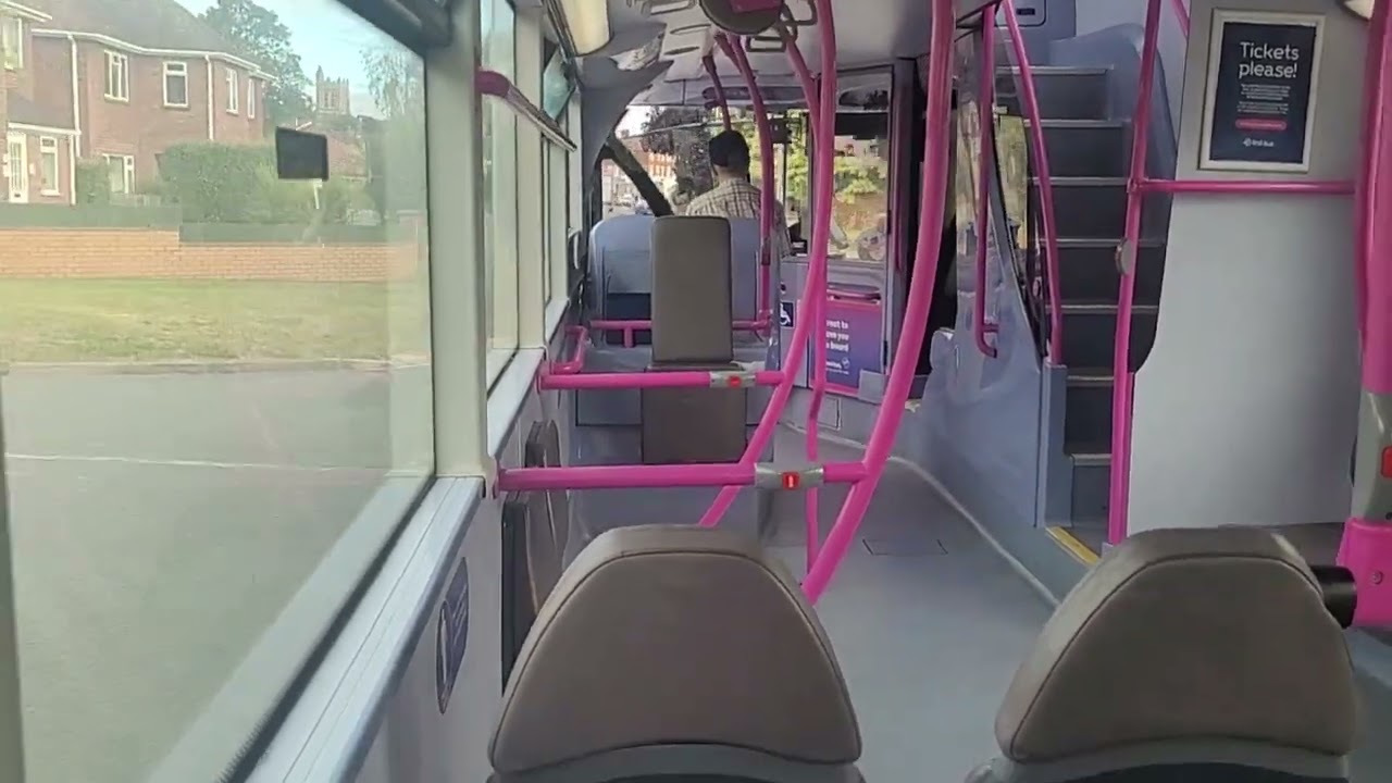 Journey on the 44. SN12AOG. 33747. First Worcester 'Pride' Enviro 400.