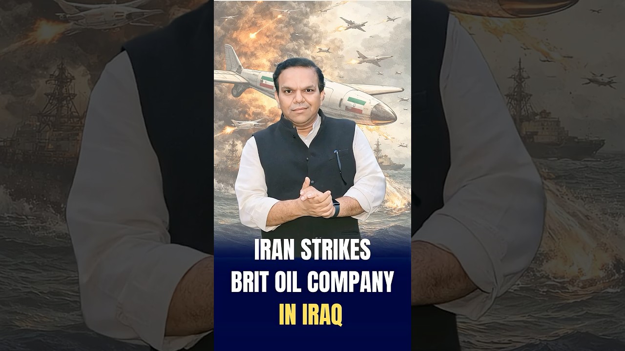 Drone Strike Hits British Oil Plant in Iraq #iran #iranisraelwar #iranwar #missiles  #trump #iraq