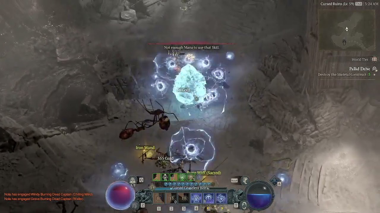 Raw Sorceress Gameplay - Lightning Ball - Diablo4