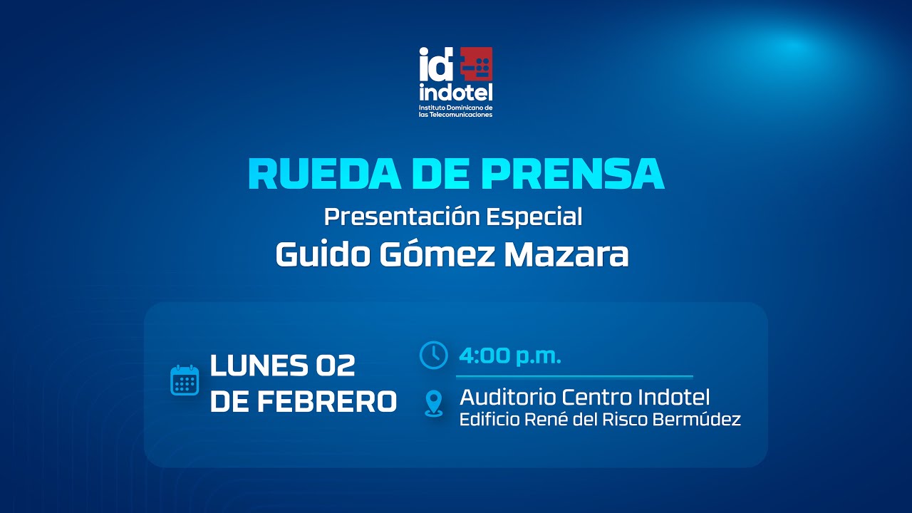 Rueda de Prensa, Presentación Especial Guido Goméz Mazara