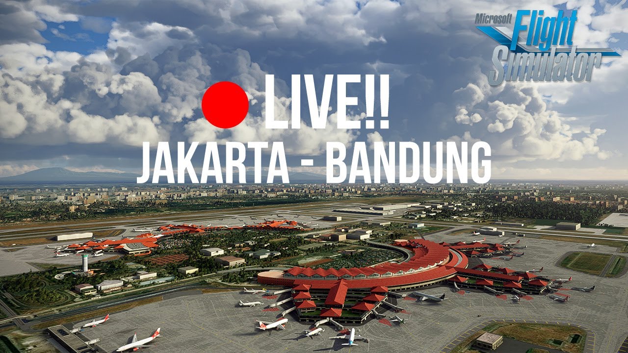 LIVE! Flight Jakarta (CGK) to Bandung (BDO) A320 SAJ - Microsoft Flight Simulator 2020 Indonesia