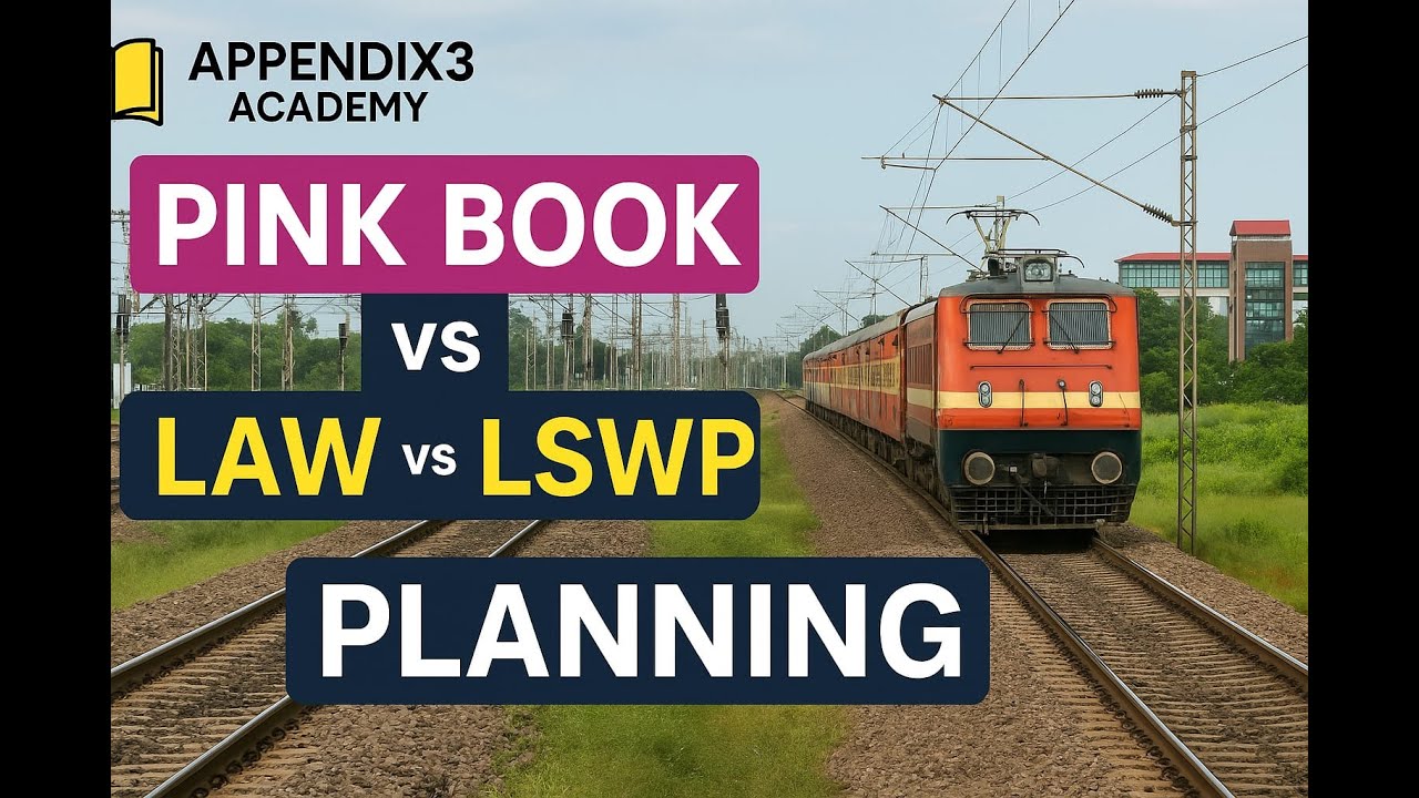 Pink Book vs Law (List of Approved Works) vs LSWP (Lump Sum Works Programme) | Indian Railways