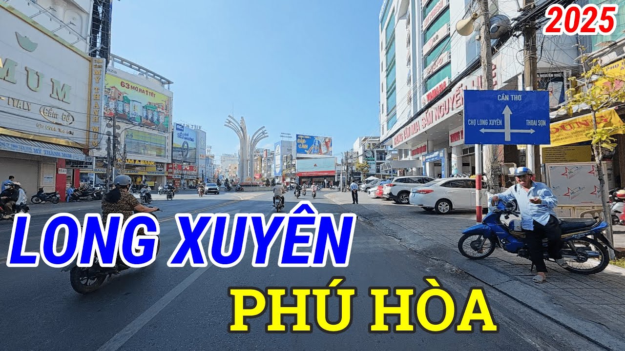 Từ Long Xuyên đến thị trấn Phú Hòa buổi sáng 2025