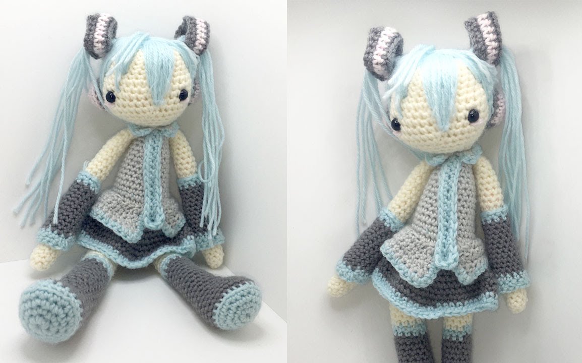 Hatsune Miku Amigurumi Crochet Tutorial Part 1
