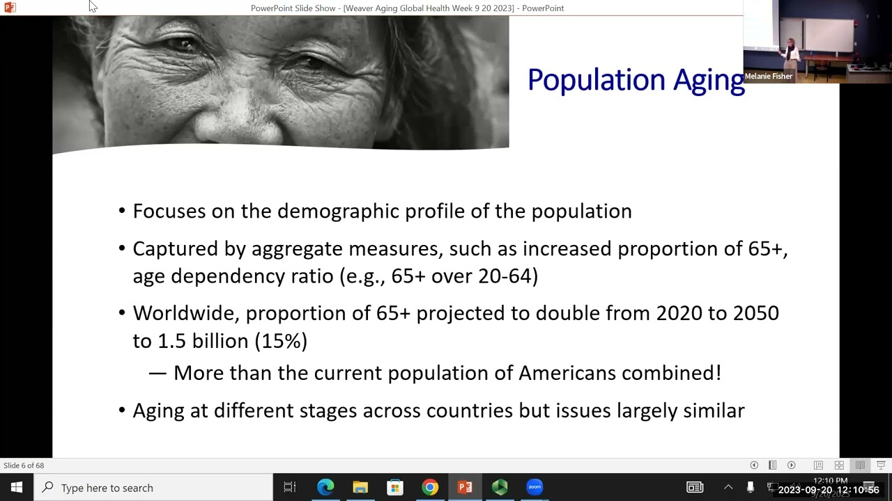 Global Aging: How to Sustain Our Social, Economic and Health Systems