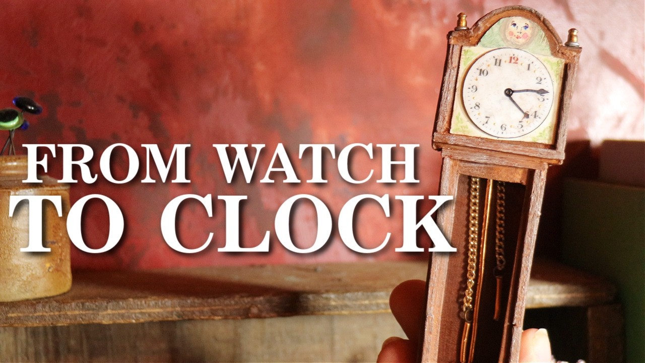 Recycling A Broken Watch Face To A Miniature Grandfather Clock!