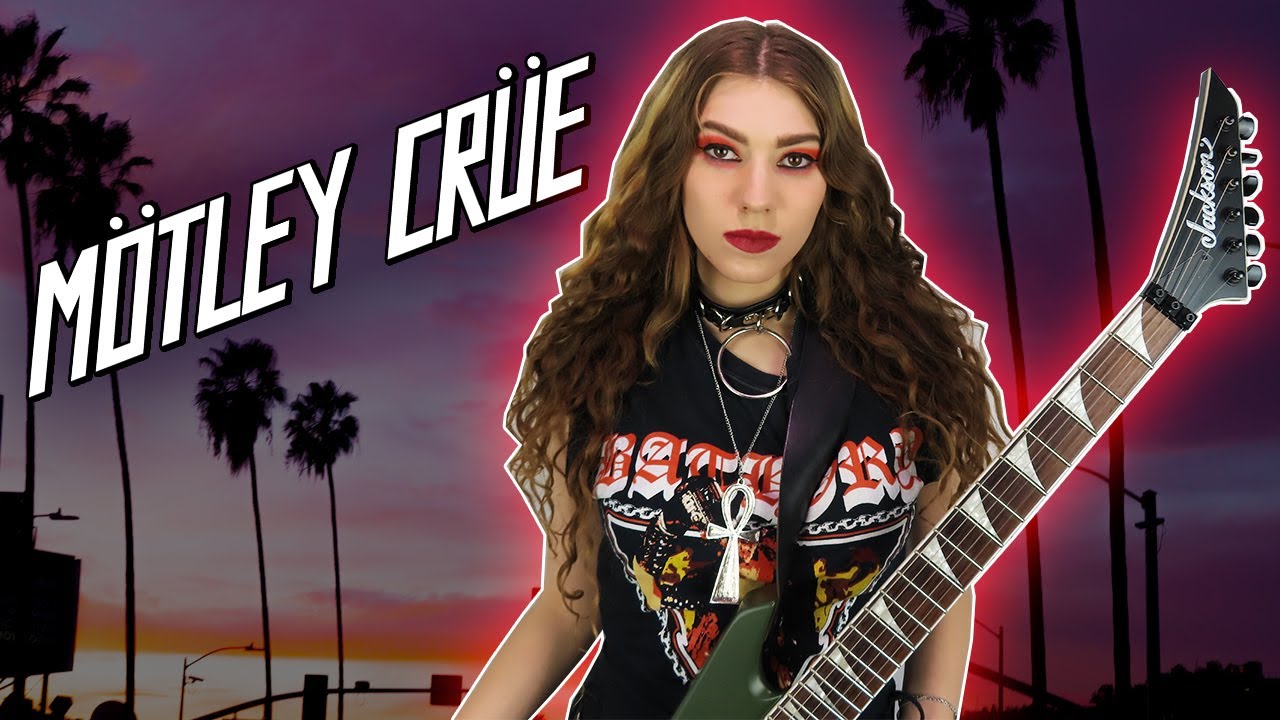 MÖTLEY CRÜE - Girls Girls Girls (guitar cover + SOLO) | Sonia Anubis