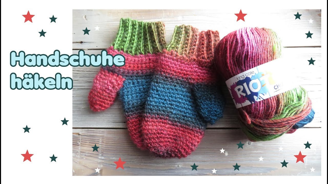 Einfache HANDSCHUHE / Fäustlinge häkeln