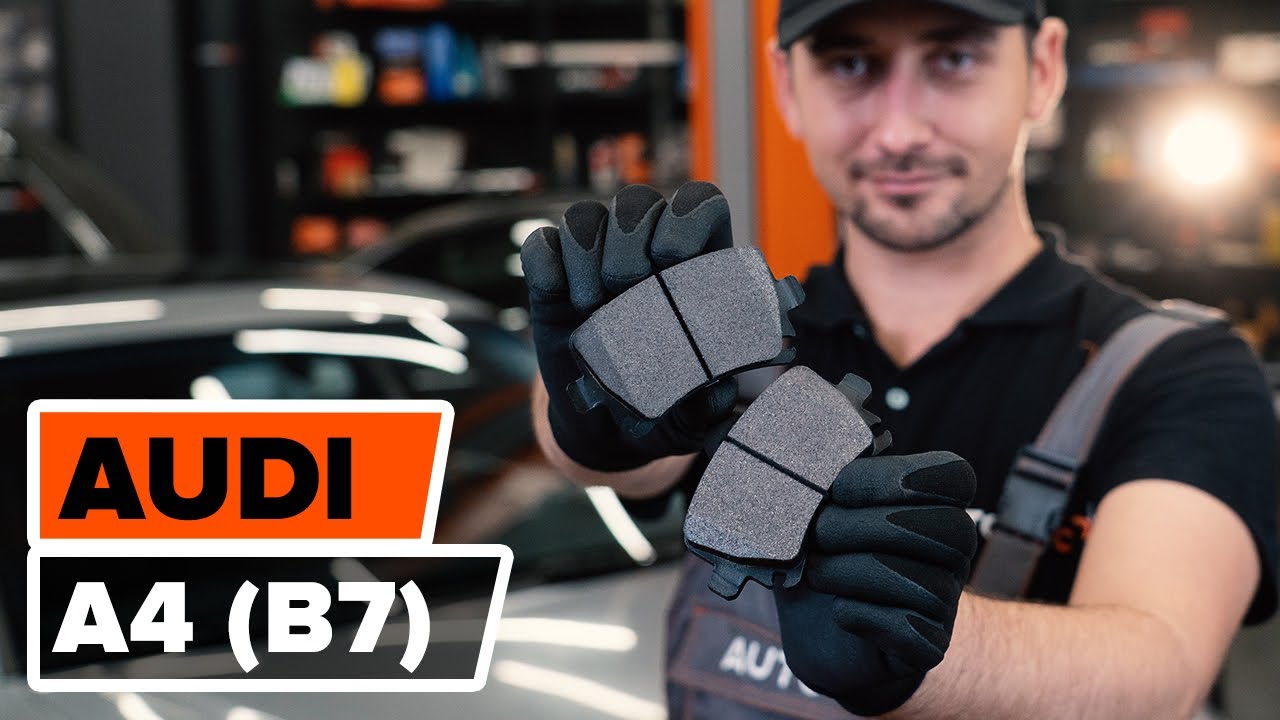 Kako zamenjati zadnji zavorne ploščice na AUDI A4 (B7) [VODIČ AUTODOC]