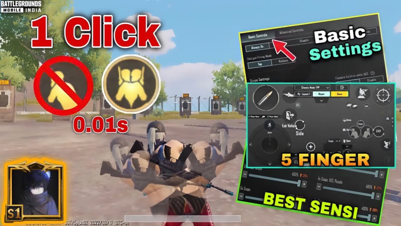 BGMI All New Basic + Advance SETTINGS/CONTROLS | Perfect BGMI Settings Guide | Handcam GAMEPLAY BGMI