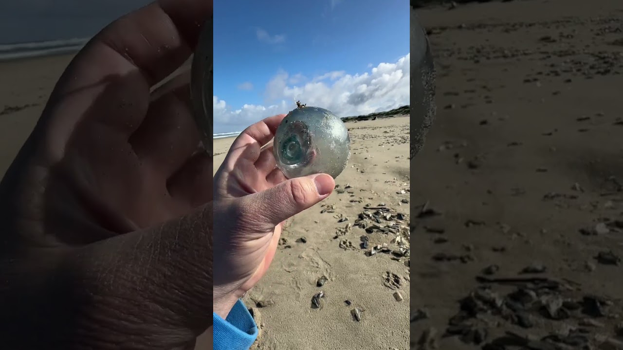 Old glass float found on beach in #Oregon #Japan