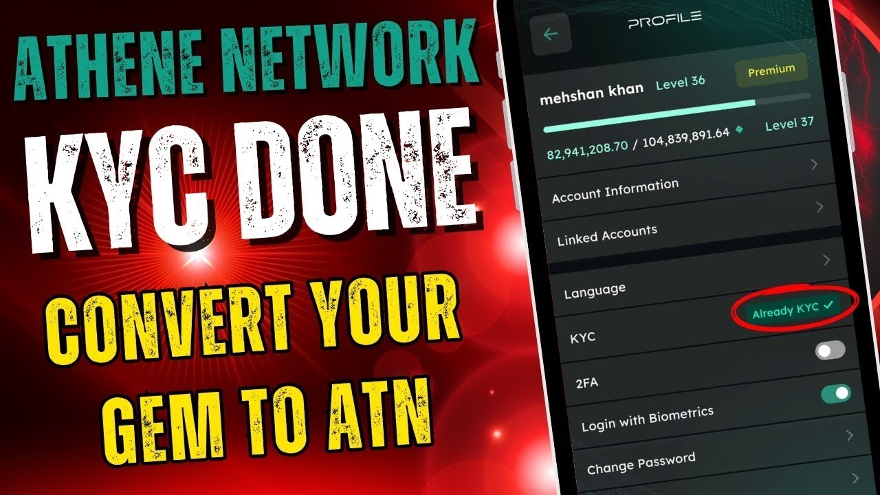 Athene Network KYC Done ✅ | Convert Your Gems to ATN Coins Fast!