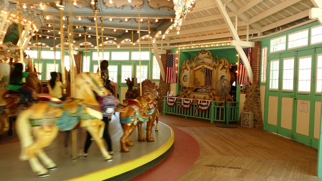 Carousel and Wurlitzer 165 band organ at Glen Echo Park, Maryland 4K