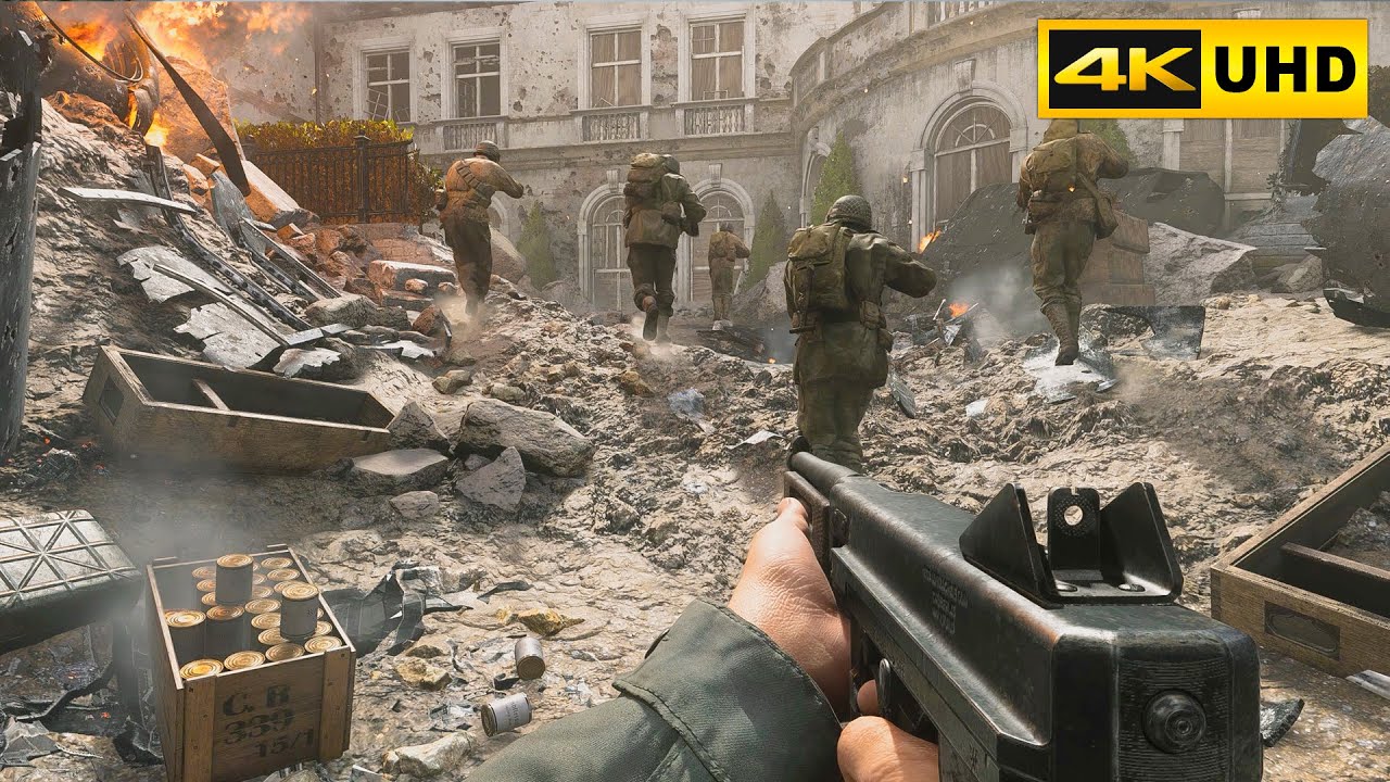 Collateral Damage | Realistic Immersive Ultra Graphics Gameplay [4K 60FPS UHD] Call of Duty: WWII