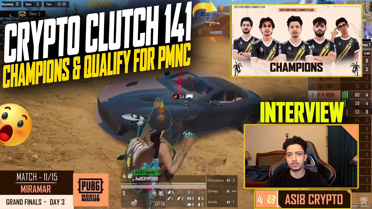 CRYPTO CHAMPION INTERVIEW 🥳CRYPTO VS UZM 🤯 ASI8 QUALIFY FOR PMNC FALL 😍 PMGC DREAM